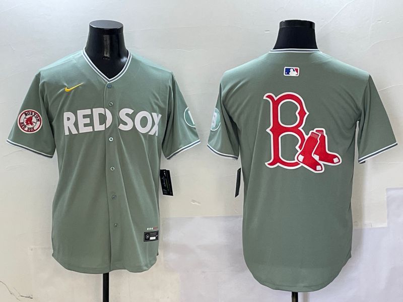 Men Boston Red Sox Blank Green Joint Name Game Nike 2025 MLB Jersey style 6->boston red sox->MLB Jersey